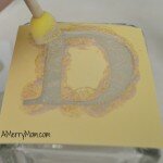 Monogrammed candle paint