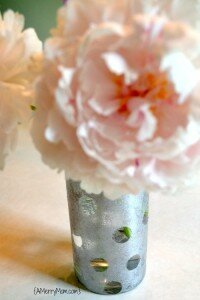 DIY polka dot vase - amerrymom.com