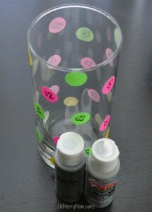 DIY painted polka dot vase - in progress - amerrymom.com