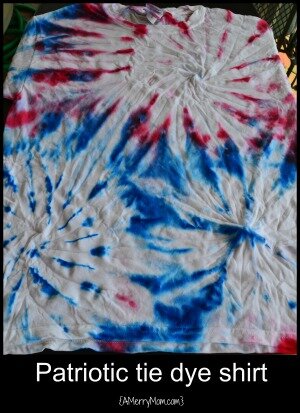 Patriotic tie dye shirt fireworks pattern - amerrymom.com