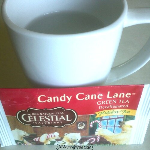 Celestial Seasonings Candy Cane Lane Decaf Green Tea - taste test review on AMerryMom.com