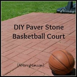 DIY basketball court from paver stones - AMerryMom.com